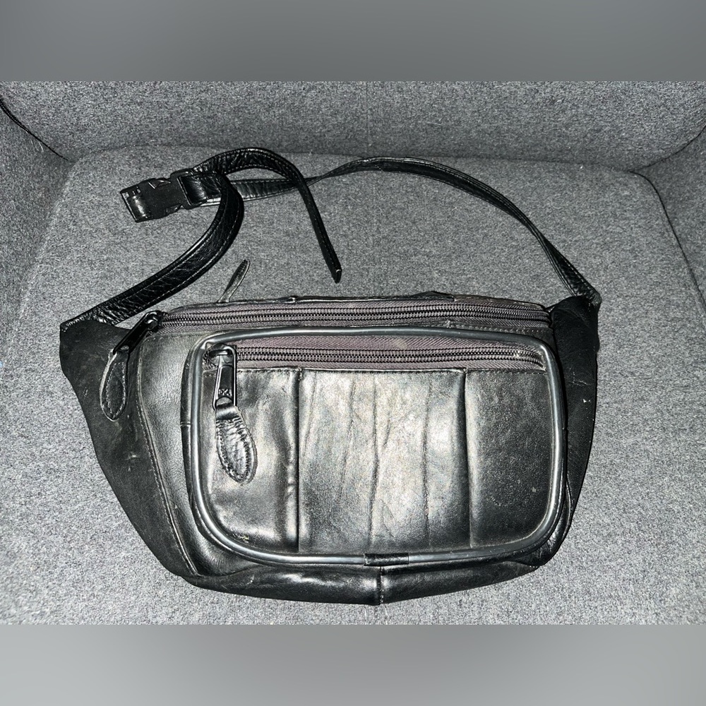 Leather fanny pack vintage, leather